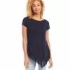 Karen Kane Petite Size Angled Fringe Top -karen kane Sales Shop karenkane 2L13015P NAV 001 1