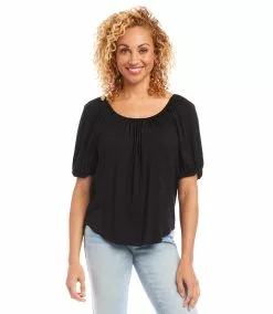 Karen Kane Knit Peasant Top