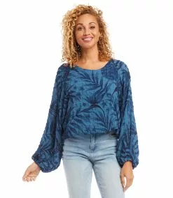 Karen Kane Lantern Sleeve Top -karen kane Sales Shop karenkane 2L16618 PRT 004