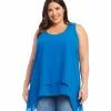 Karen Kane Plus Size Layered Hem Top -karen kane Sales Shop karenkane 2L25490W MBL 001 1
