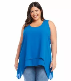 Karen Kane Plus Size Layered Hem Top