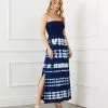 Karen Kane Smocked Maxi Dress -karen kane Sales Shop karenkane 2L28401 TD 00