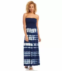 Karen Kane Smocked Maxi Dress -karen kane Sales Shop karenkane 2L28401 TD 004