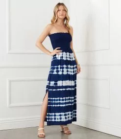 Karen Kane Smocked Maxi Dress -karen kane Sales Shop karenkane 2L28401 TD 008