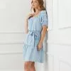 Karen Kane Short Sleeve Tiered Dress 2 Karen Kane Short Sleeve Tiered Dress -karen kane Sales Shop karenkane 2L46528 CHA 001