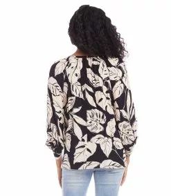 Karen Kane Blouson Sleeve Top -karen kane Sales Shop karenkane 2L47204 BLK 003