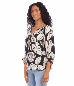 Karen Kane Blouson Sleeve Top -karen kane Sales Shop karenkane 2L47204 BLK 004