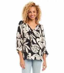 Karen Kane Blouson Sleeve Top -karen kane Sales Shop karenkane 2L47204 BLK 006