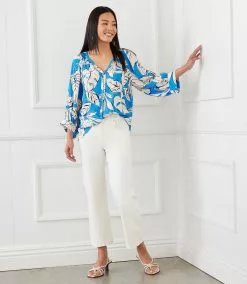 Karen Kane Blouson Sleeve Top -karen kane Sales Shop karenkane 2L47204 BLU 006