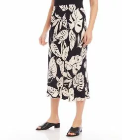 Karen Kane Bias Cut Midi Skirt -karen kane Sales Shop karenkane 2L47205 BLK 003