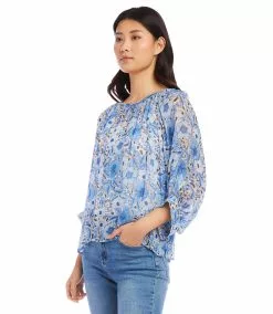 Karen Kane Blouson Sleeve Top -karen kane Sales Shop karenkane 2L49584 FLO 003