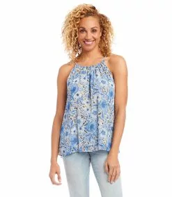 Karen Kane Shirred Tank -karen kane Sales Shop karenkane 2L49585 FLO 004