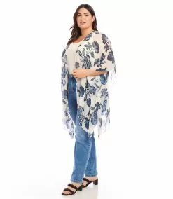 Karen Kane Plus Size Open Front Jacket -karen kane Sales Shop karenkane 2L52578W PRT 004