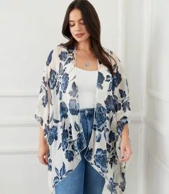 Karen Kane Plus Size Open Front Jacket -karen kane Sales Shop karenkane 2L52578W PRT 007