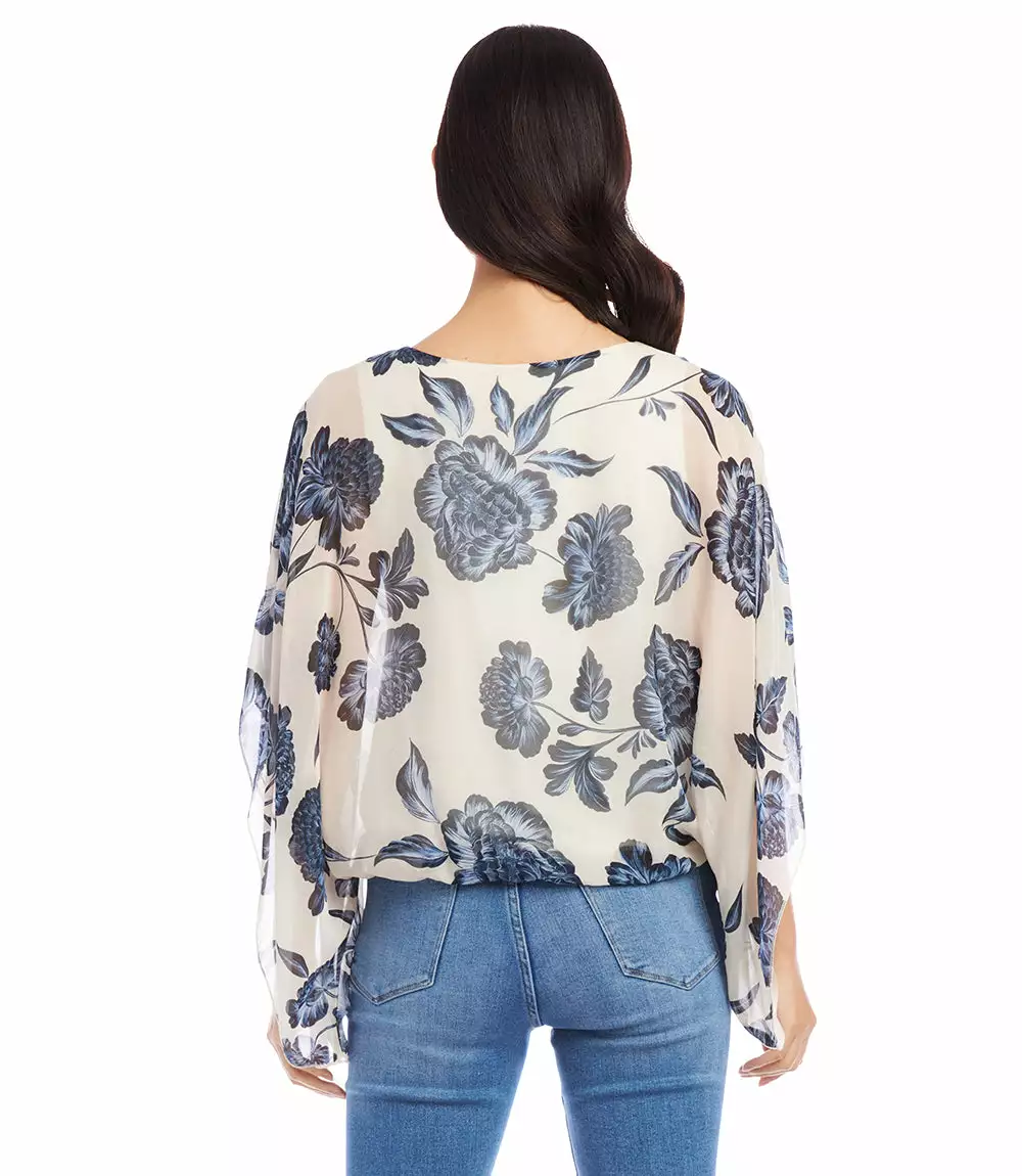 Karen Kane Petite Size Blouson Scarf Top 4 Karen Kane Petite Size Blouson Scarf Top - Image 2