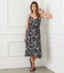 Karen Kane Side Slit Midi Dress -karen kane Sales Shop karenkane 2L61504 PRT 006