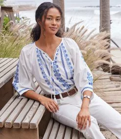 Karen Kane Embroidered Top