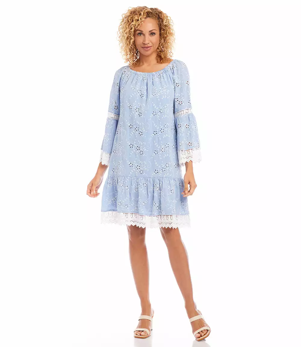 Karen Kane Embroidered Mixed Lace Dress 8 Karen Kane Embroidered Mixed Lace Dress - Image 6