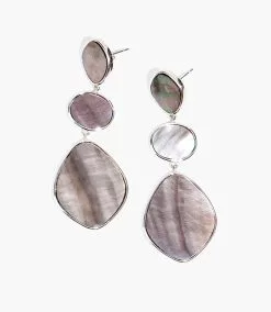 Karen Kane Dark Mother Of Pearl Three Drop Earrings -karen kane Sales Shop lab4