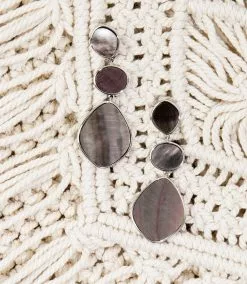 Karen Kane Dark Mother Of Pearl Three Drop Earrings -karen kane Sales Shop lab5
