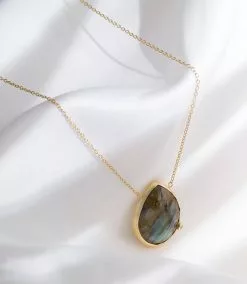 Karen Kane Gemstone Teardrop Necklace -karen kane Sales Shop labnecklace