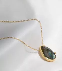 Karen Kane Gemstone Teardrop Necklace -karen kane Sales Shop labnecklace2